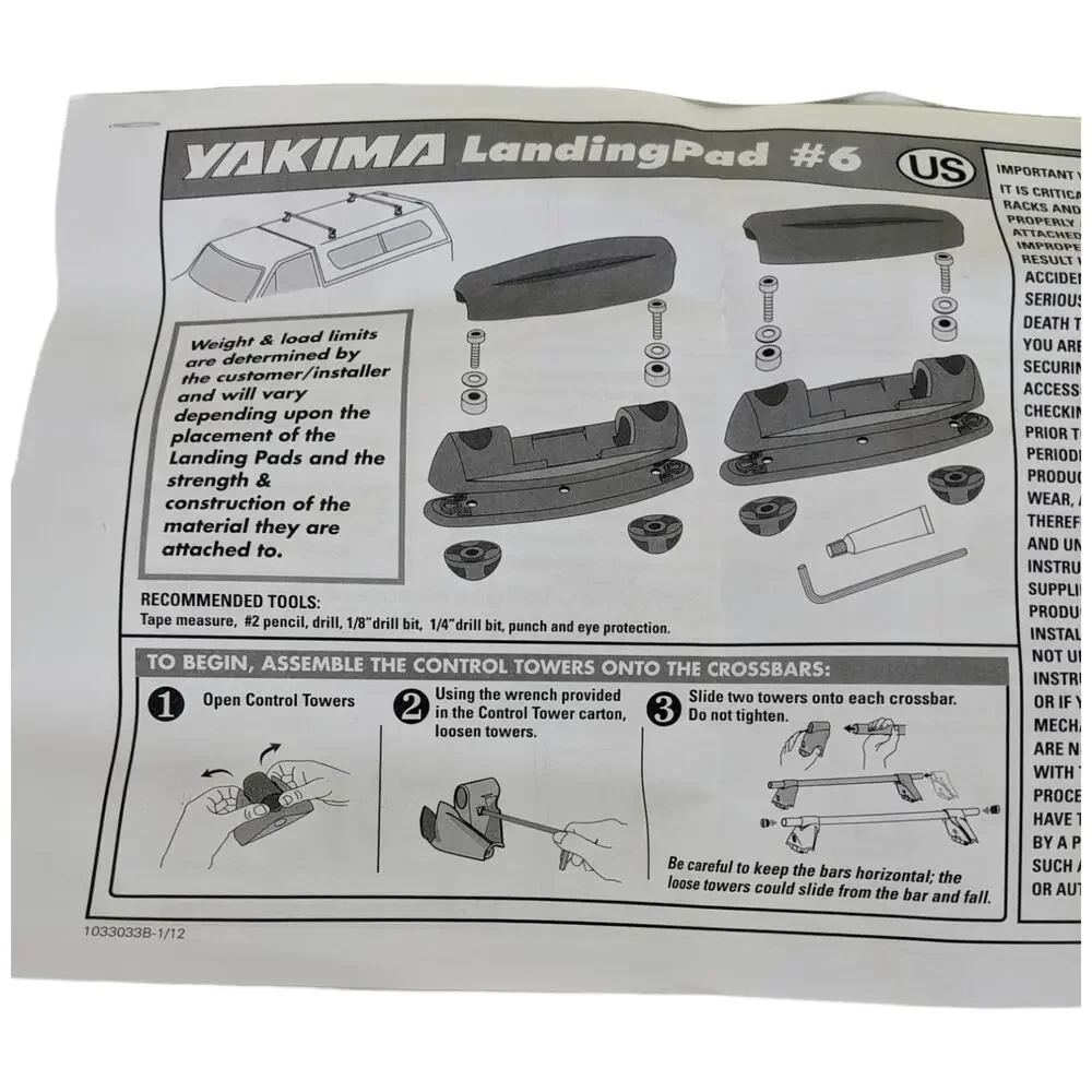 Genuine YAKIMA Landing Pad 6 for Control Tower System (Pair) 00226